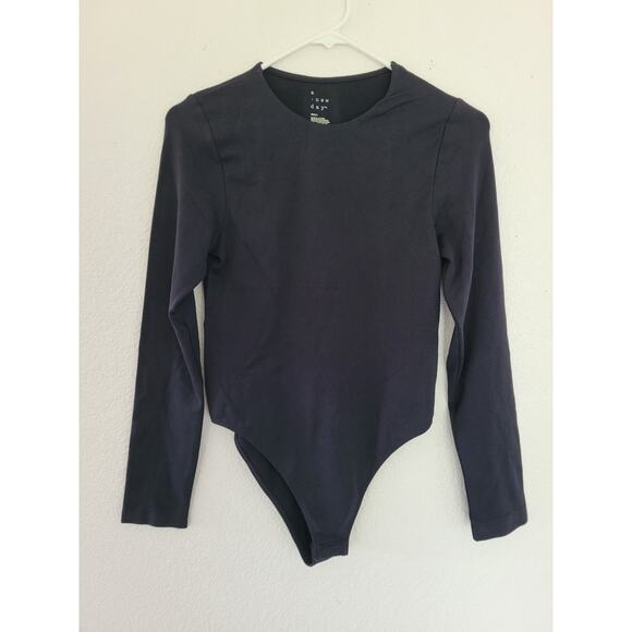 a new day Tops - A New Day Women's Long Sleeve Black Bodysuit Top size Small #8